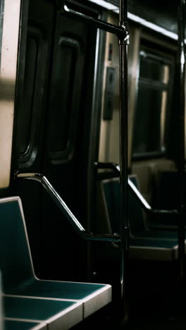 empty subway car interior