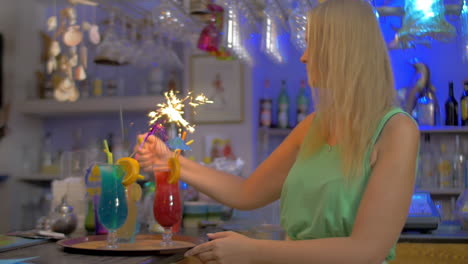 cocktail party with sparklers