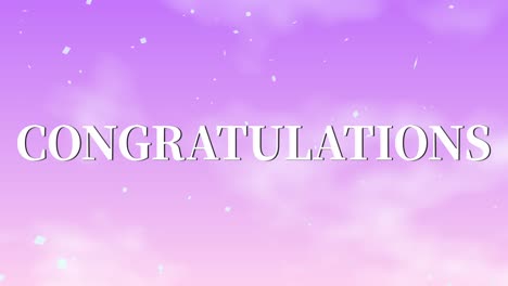 congratulations message text animation motion graphics
