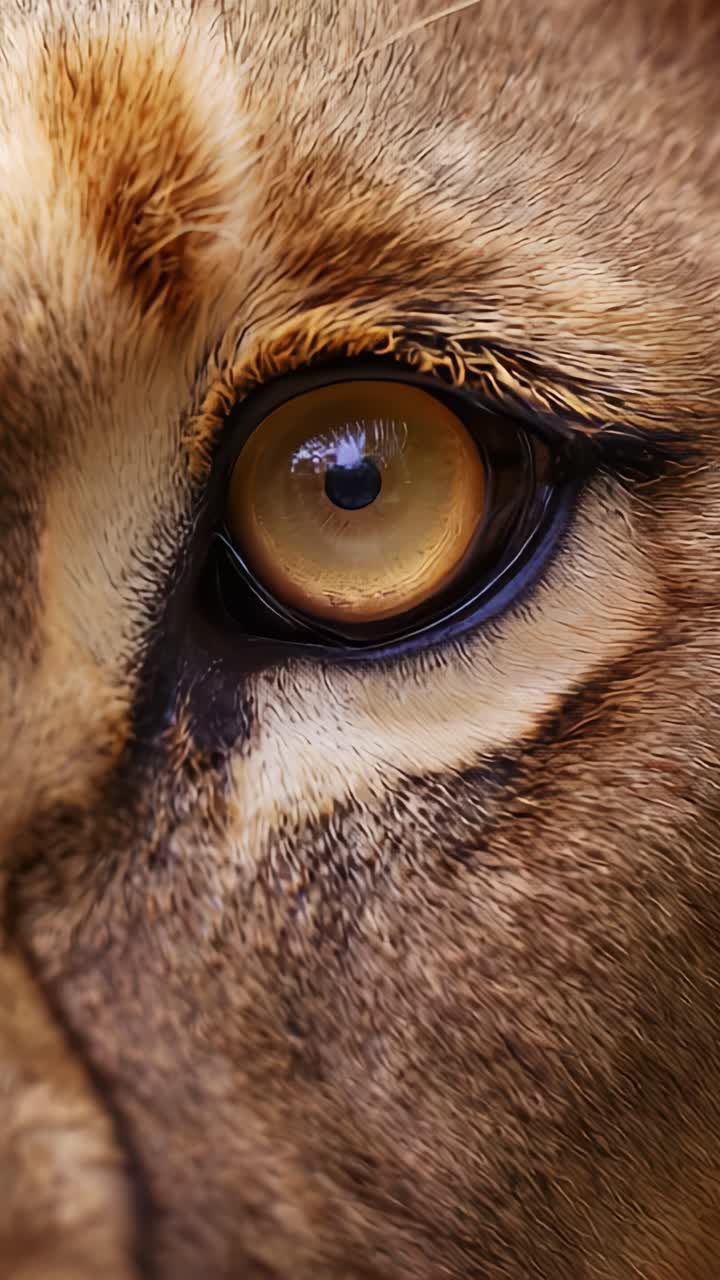 Incredible Close-Up of a Lion's Eye Capturing Nature's Details and Majesty in Striking Clarity, Demonstrating the Beauty of Wildlife and Animal Behavior