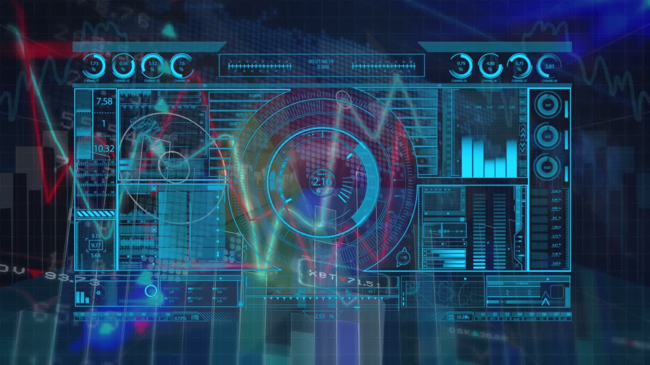 검은 바탕에 스 ⁇  스캐닝을 통해 데이터 처리의 애니메이션
