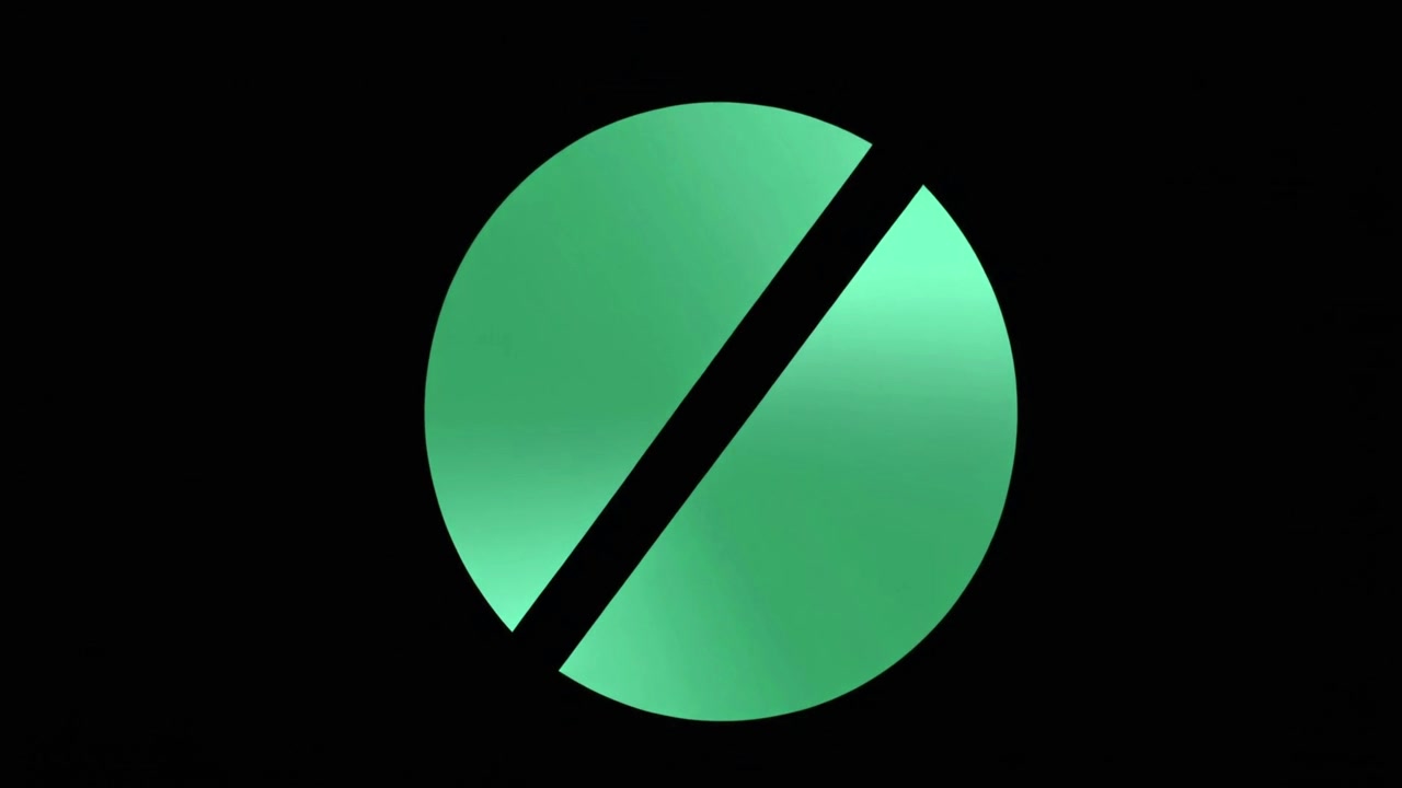 Abstrakt grön cirkelanimation som omvandlas till en laddningsgrafik