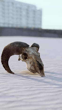 ram skull in the desert