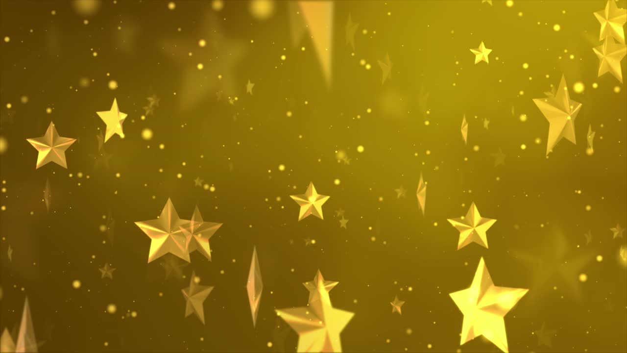 Golden Stars Falling Background