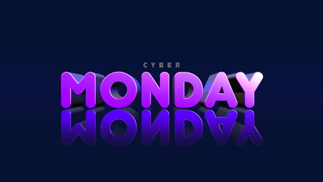 cyber monday cartoon text on blue gradient color 2