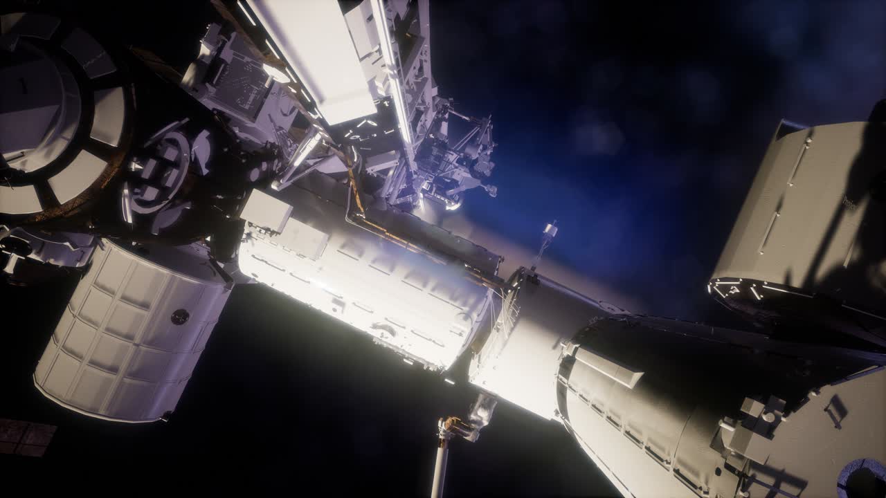 Stazione spaziale internazionale nello spazio