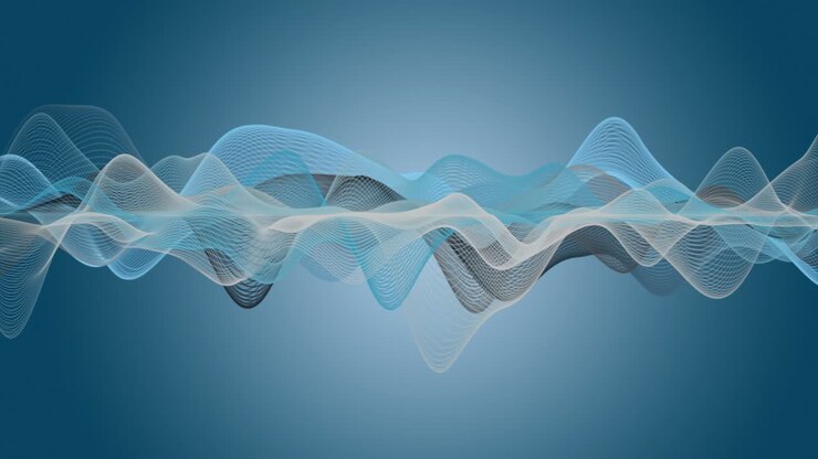 Fantastic animation with particle wave object in slow motion, 4096x2304 loop 4K