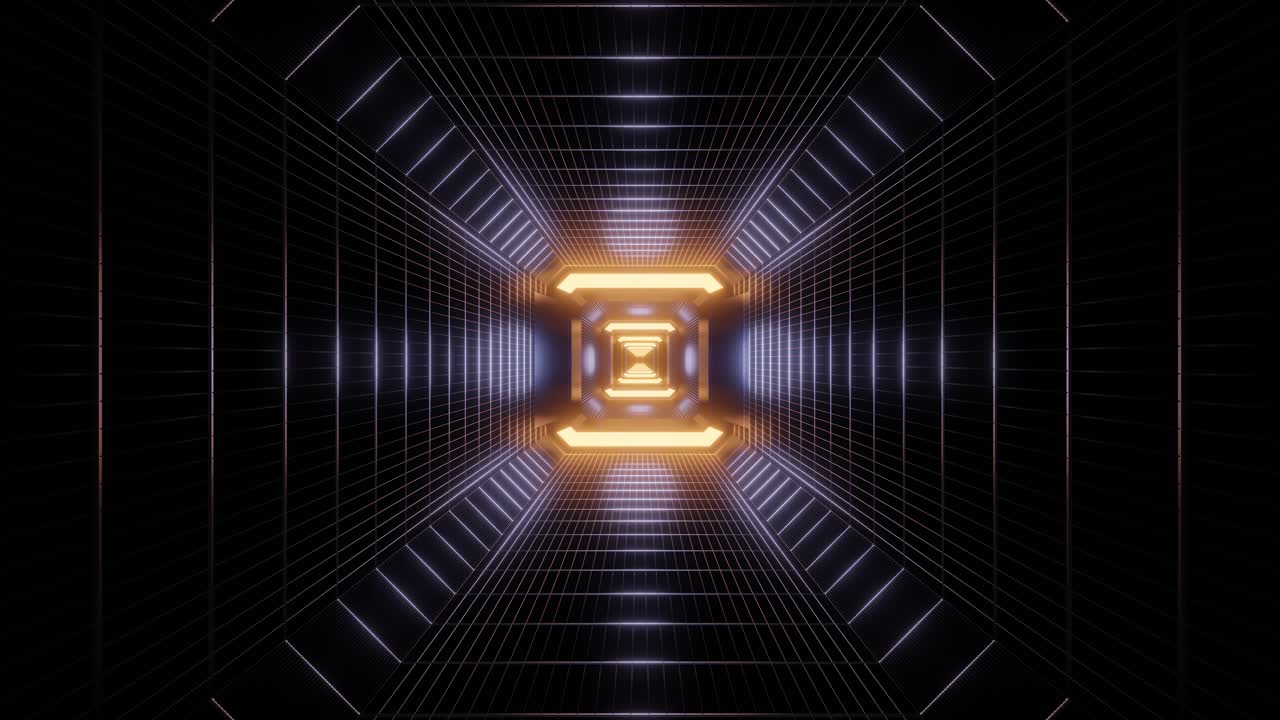 bucle de túnel de nave espacial de ciencia ficción en 4k y 60fps