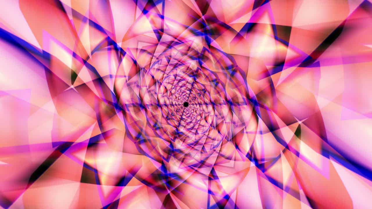 abstract colorido rosa azul polígono vórtice de onda en bucle. abstract movimiento gráfico remolino luces de neón aura y rotación luces de patrón de fantasía, material de dj dinámico. render 3d, bucle sin costuras 4k. bucle vj discoteca telón de fondo.