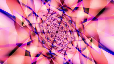 abstract colorido rosa azul polígono vórtice de onda en bucle. abstract movimiento gráfico remolino luces de neón aura y rotación luces de patrón de fantasía, material de dj dinámico. render 3d, bucle sin costuras 4k. bucle vj discoteca telón de fondo.