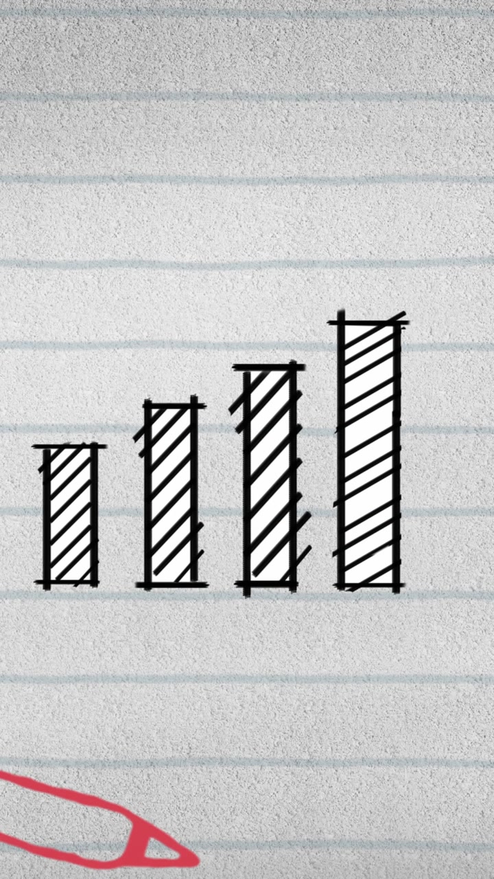 Animation of school icons over white ruled paper