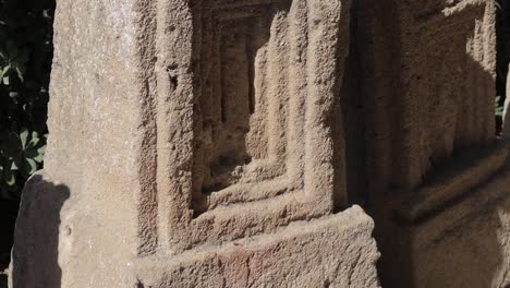 close-up shot of a historical stone in tunisia