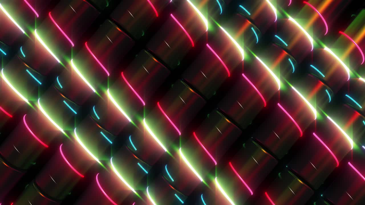 Abstract Glowing Cylinders