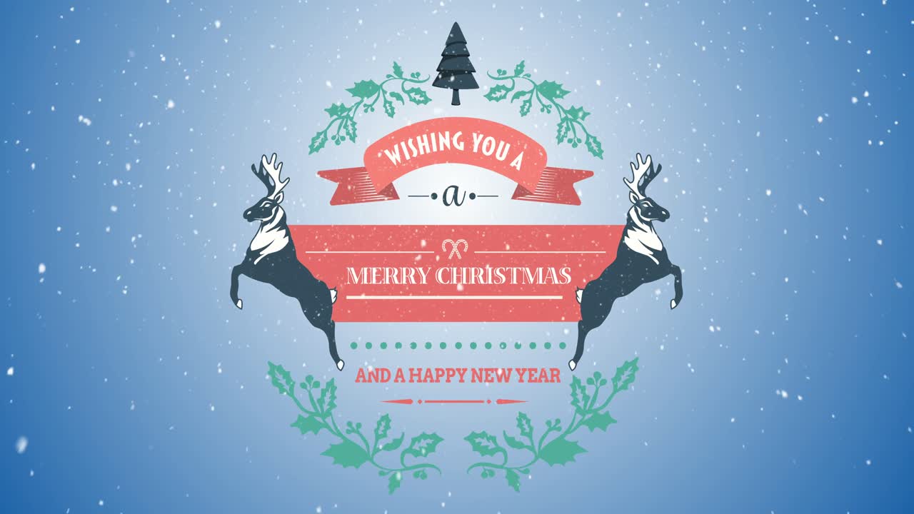 크리스마스 인사 와 새해 메시지 의 일러스트레이션