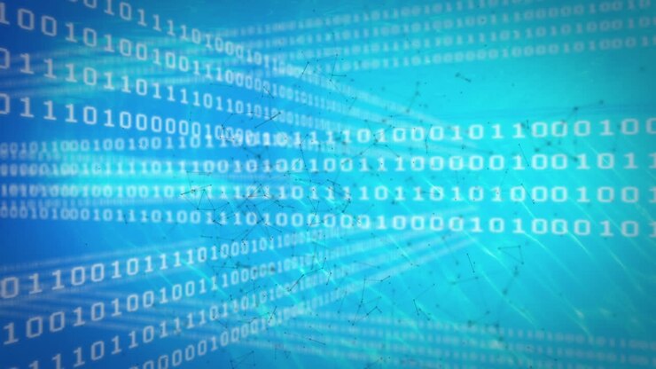 Animation of data processing over binary coding computing