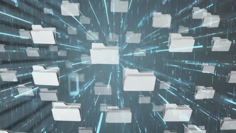 digital folders and data flow in a networked cyberspace