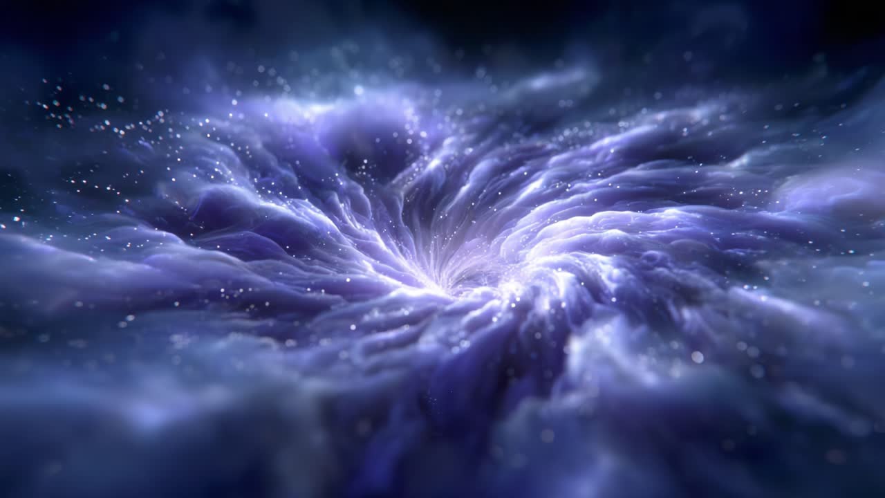 A Captivating Cosmic Phenomenon Unfolds: Witness a Stunning Celestial Spiral of Galaxies and Stars in an Enchanting Cosmic Tapestry with a Radiant Core!