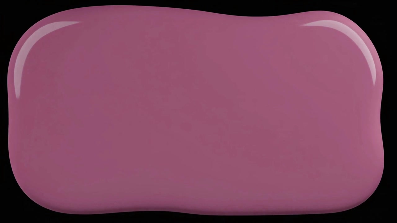 Thick Pink Paint Puddle Spreading on Black Background