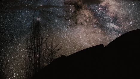 milky way over mountains