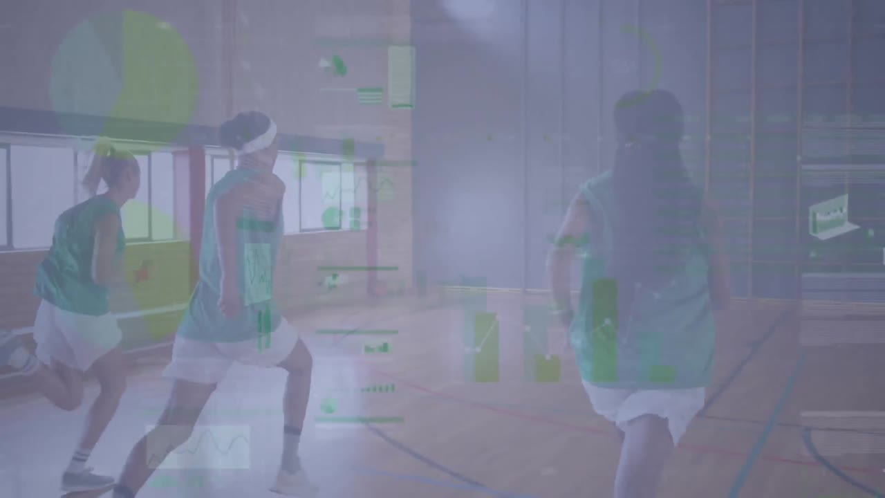 농구 선수들에 대한 금융 데이터 처리의 애니메이션