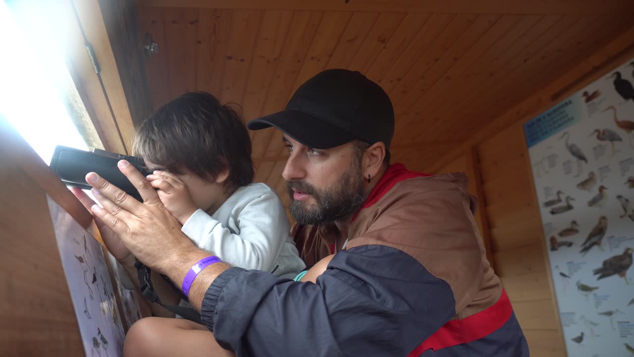 People bird watching