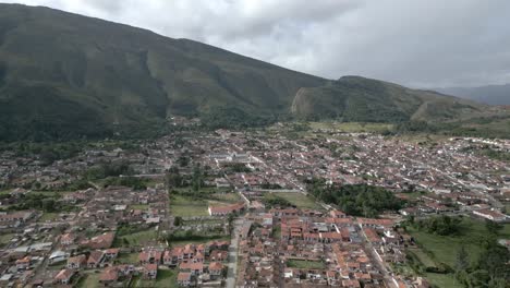 colombia villa de leyva colonial town in andes mountains north of bogota aerial view