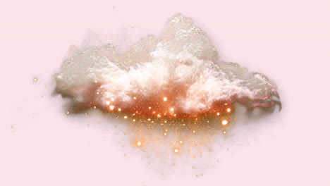 ethereal glowing cloud formation animated overlay, transparent 4k video, alpha channel, prores 4444