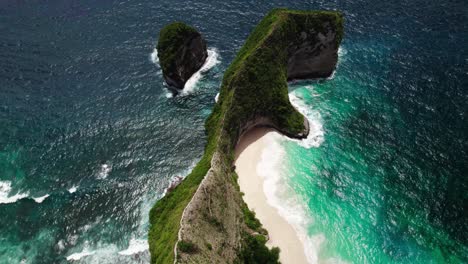 tropical island beach scenery drone shot