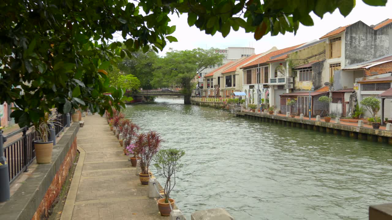 멜라카의 역사적인 포르투갈 마을 말라카 말레이시아 강 전망