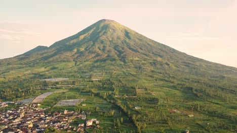 mount sindoro with rural view countryside