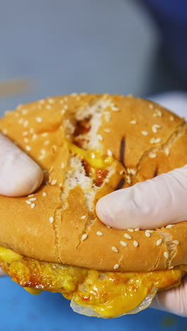 a delicious, open-faced hamburger