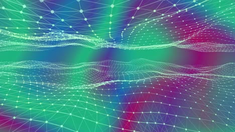animation of digital space over multicolour changed background