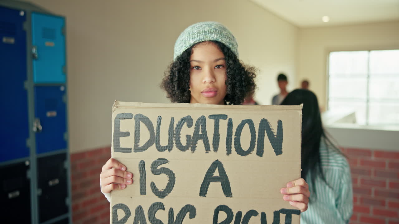 Students Protesting for Education as a Basic Right