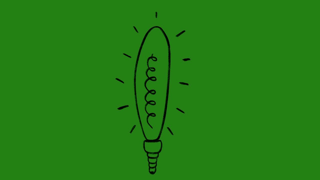 Light bulb hand drawn animation