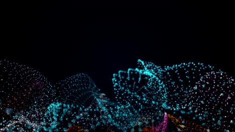 animación abstracta sin costuras metamorfosis de forma amorfa a partir de puntos y líneas