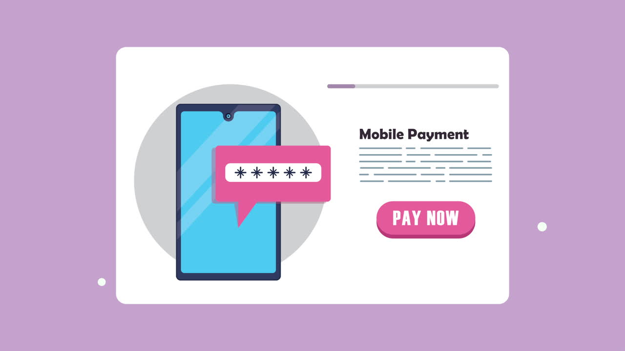 mobile payment technology with smartphone and speech bubble