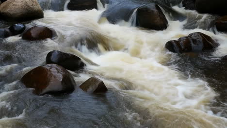 rushing river water over rocks