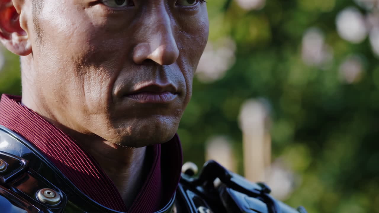 Close-up Portrait of a Samurai