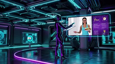 virtual health consultation with robot