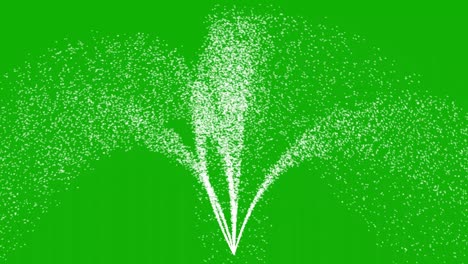 water sprinklers motion graphics with green screen background