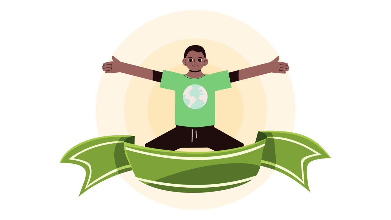 행복한 청소년은 지구를 옹호합니다.