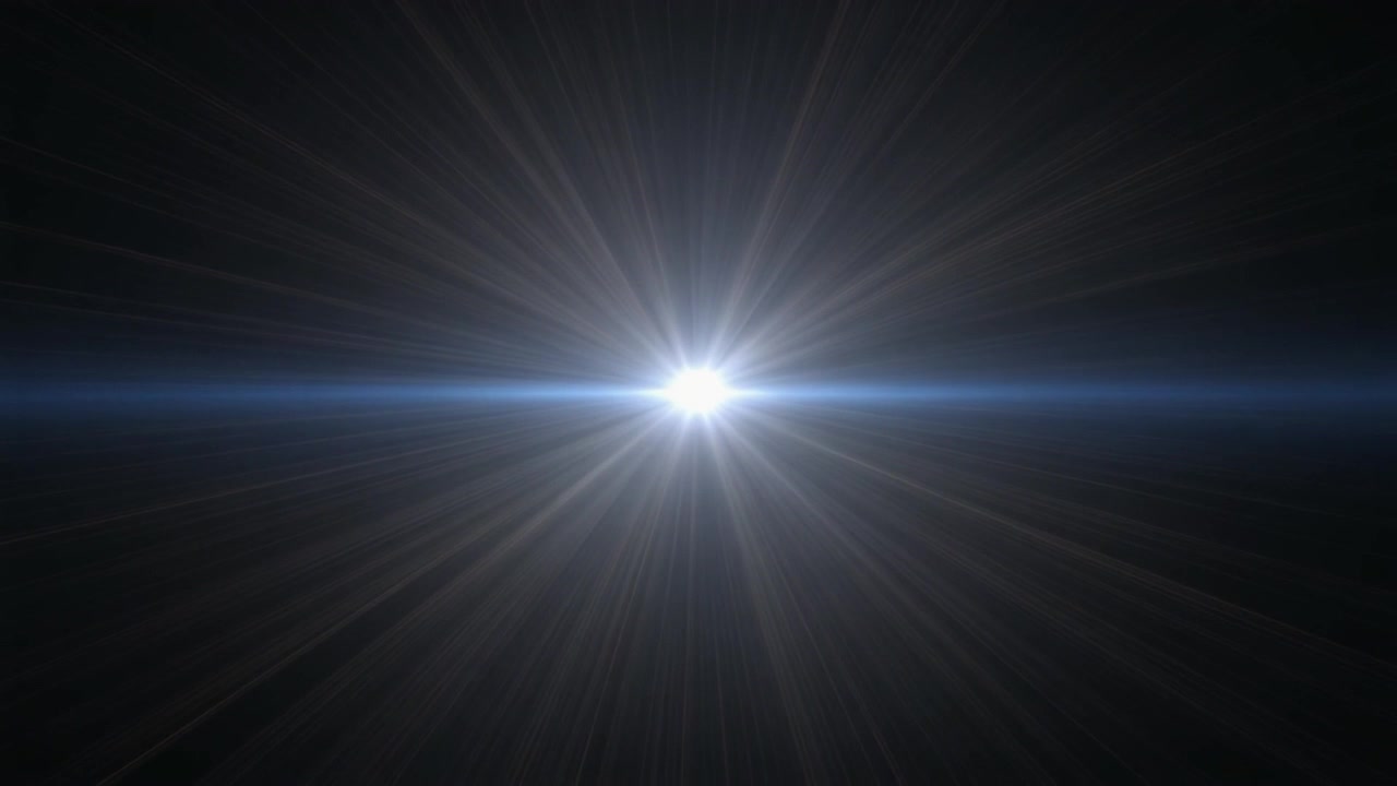 Bagliore di Luce Bianca Brillante che si Espande su Sfondo Nero