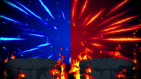 cartoon fire animation. flame loop background. competition. battle game.