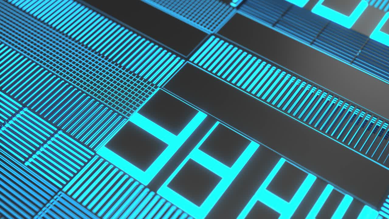 bucle de fondo tecnológico con líneas brillantes azules