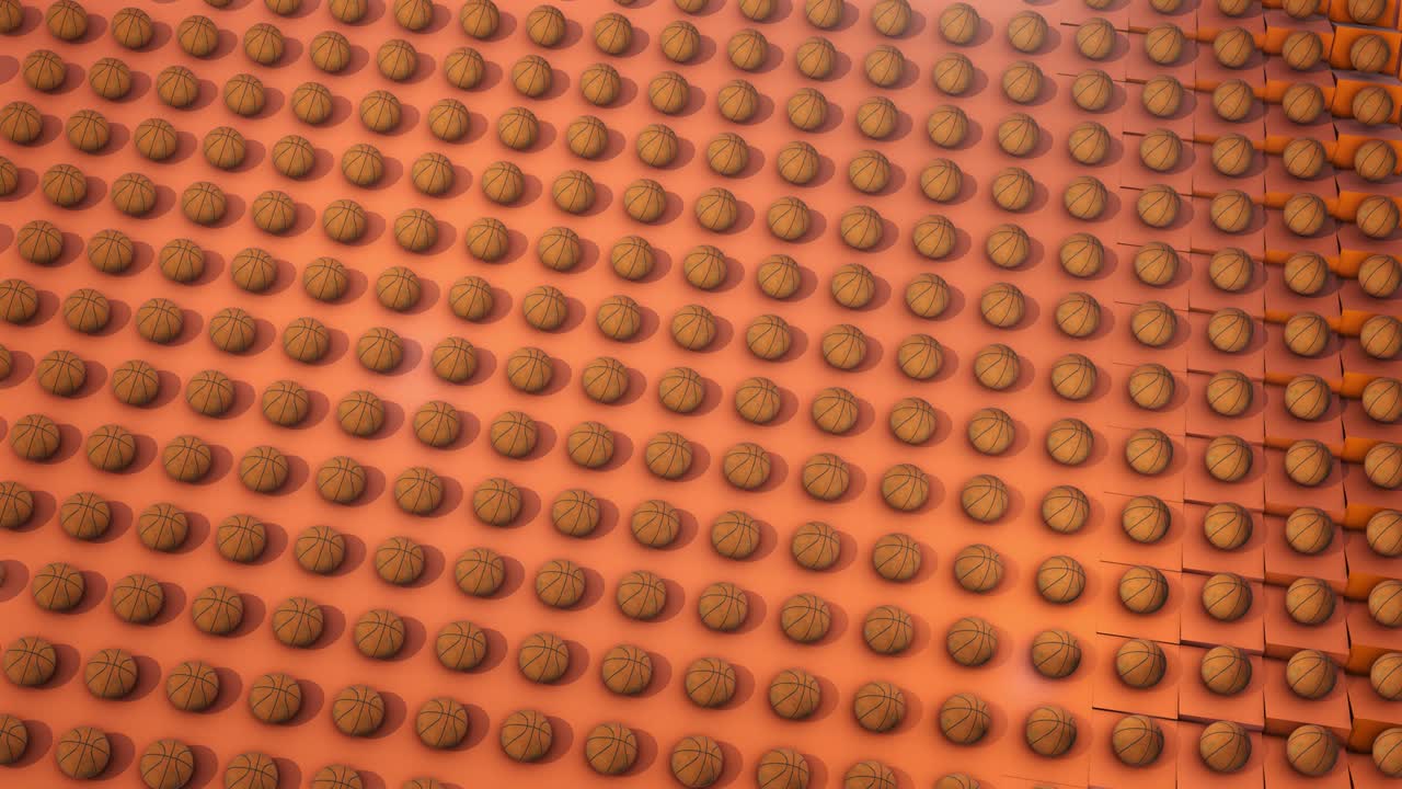 다채로운 스포츠 농구 호프와 농구 공 추상적인 배경 파란색