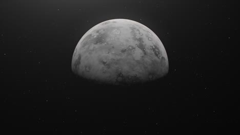 planet mercury revealed in starry sky