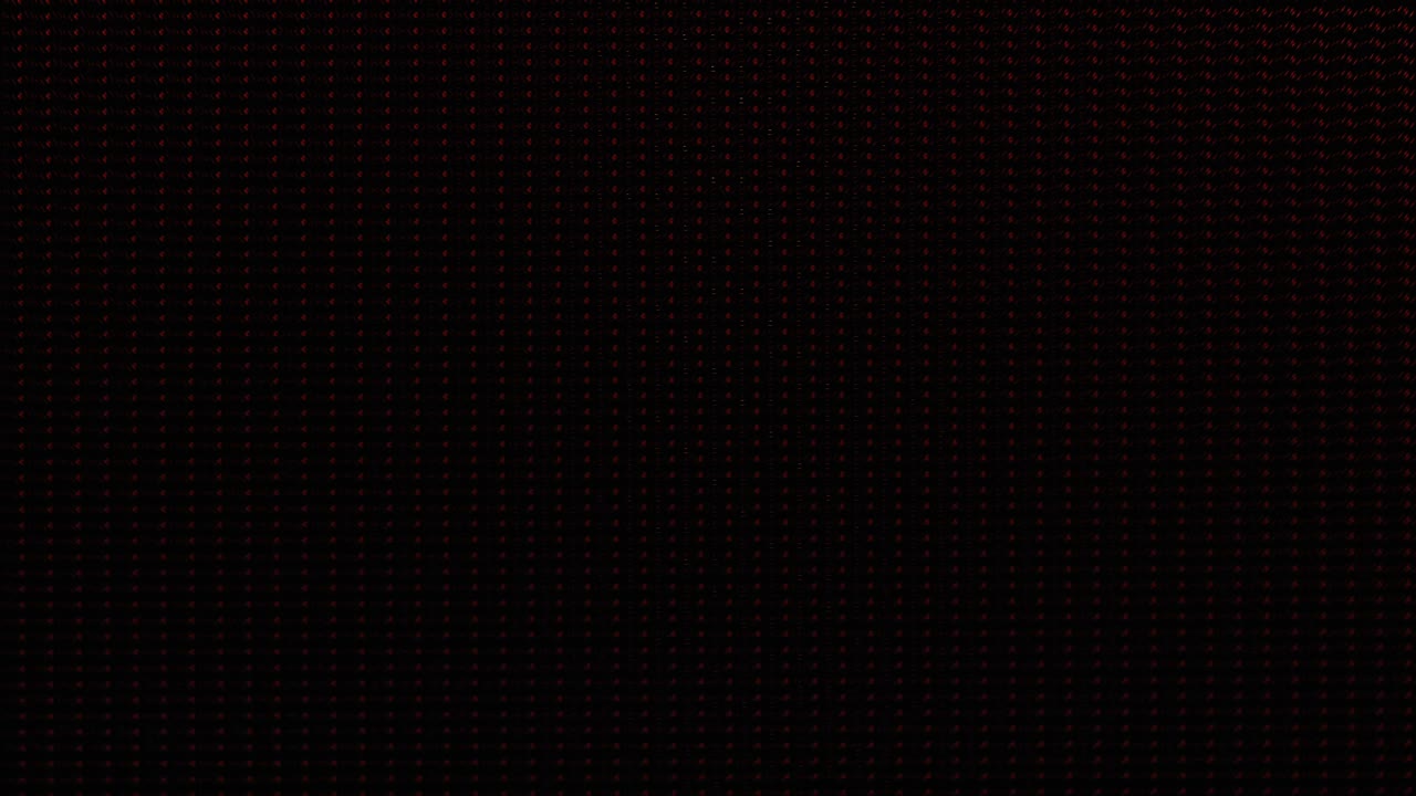 A rapid, delicate pattern of trembling lines intertwines, appearing dark red against a pitch black background