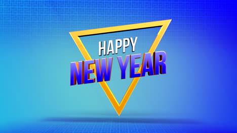 Modern-Happy-New-Year-text-on-blue-geometric-pattern