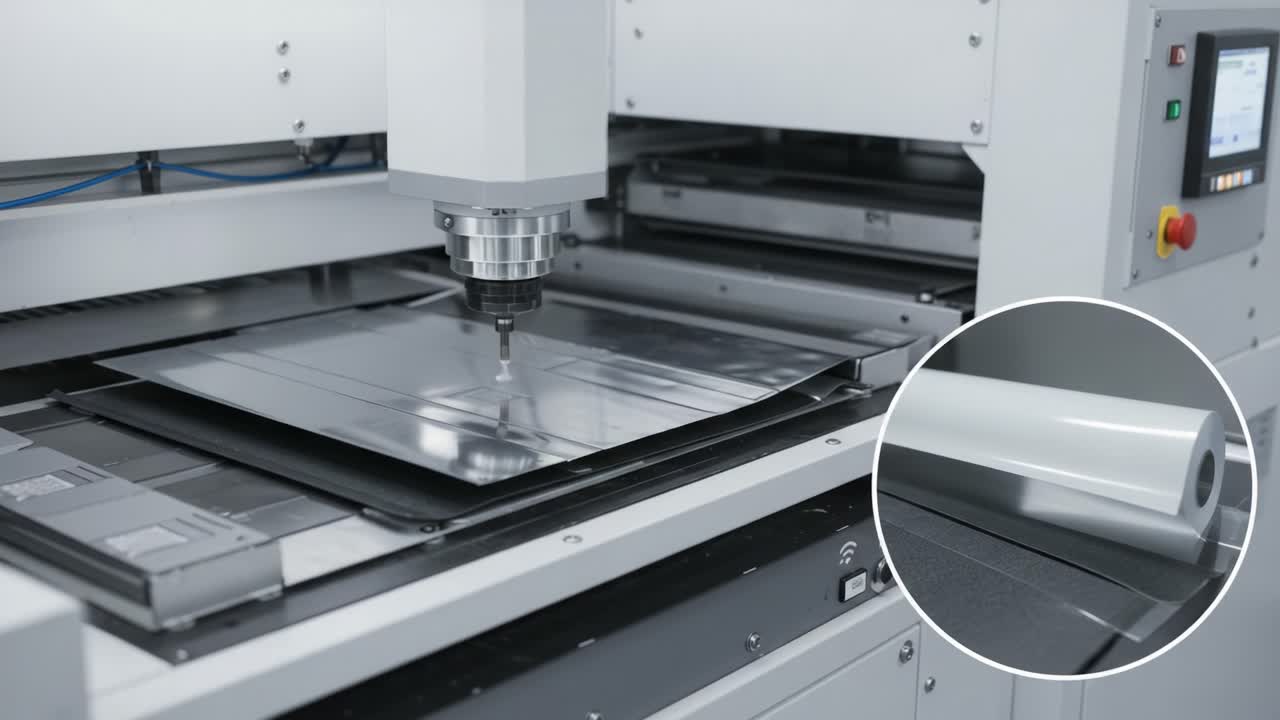 Advanced CNC Machining Process Showcasing Precision Cutting and Material Handling in a Modern Manufacturing Environment