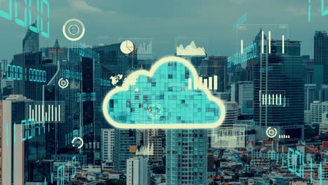 tecnologia di cloud computing e archiviazione online dei dati per la condivisione dei dati di alterazione